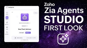 NEW! First Look at Zoho Zia Agent Studio