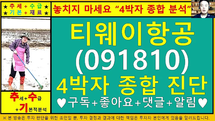 티웨이항공(091810)4차원종목진단및향후주가전망 추수기(추수)전문가