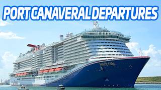 4 SHIP SAIL AWAY from Port Canaveral! 🚢 Mardi Gras, Freedom, Adventure & Disney Treasure