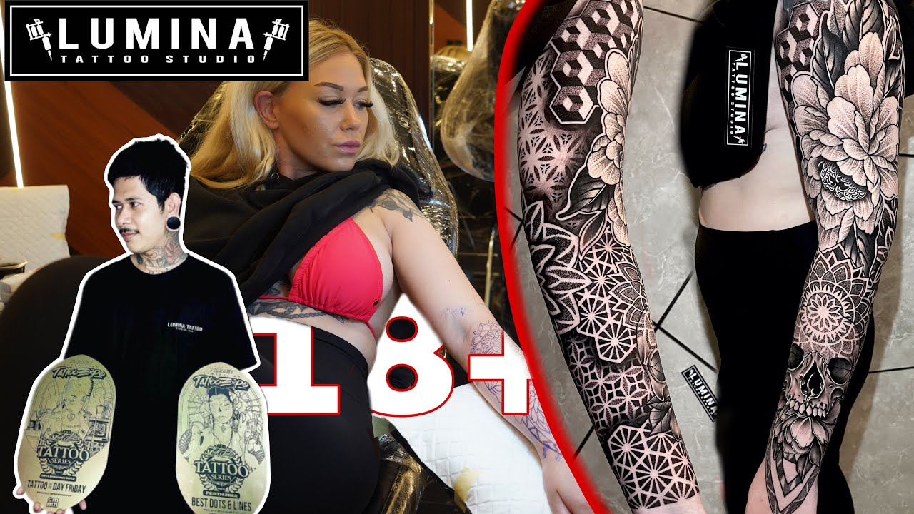 YOU ARE HAPPY I'M HAPPY || Mandala Tattoo with Girl || FULL SLEEVE TATTOO