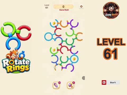 Rotate Rings Level 61 Walkthrough | Solution & Gameplay