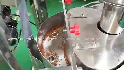 Fin seal bag granule automatic filling sealing machine VFFS equipment testing video