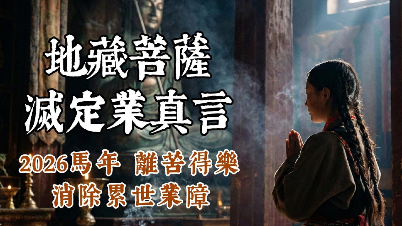🧨 2026馬年大吉大利！地藏菩薩《滅定業真言》消除累世業障｜馬年身心安穩，黴運通通清零 (Ksitigarbha Mantra)#疗愈音乐