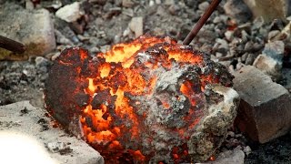 Making VikingAge Bloomery Iron in a Bloomery Furnace