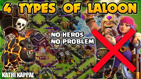 Town Hall 9 😱laloon without HEROS No QUEEN ⁉️KATHI KAPPAL COC-TAMIL