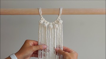 DIY Macrame Tutorial - How To Start Your Work Using Berry Knots! Semi-Circle Pattern
