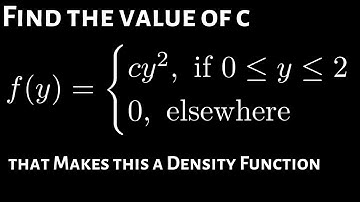Find the value of c that makes f(y) a probability density function