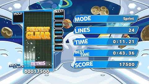 27.28sec Puyo Puyo Tetris Sprint (Only I pieces)