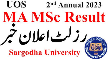 MA MSc 2nd Annual 2023 Results UOS | MA MSc Supply 2023 Results UOS | MA MSc UOS Results