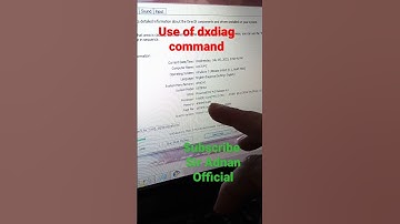 use of dxdiag #youtube