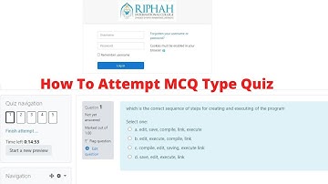 How to Attempt Quiz on Riphah University/College LMS