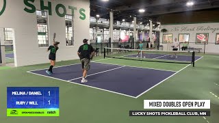 Lucky Shots Pickleball Mixed Doubles Rec Play Feat. Ruby/Will Vs Melina/Daniel