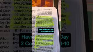 Today's Bible Reading 2 Corinthians 4:8-10 #biblereading