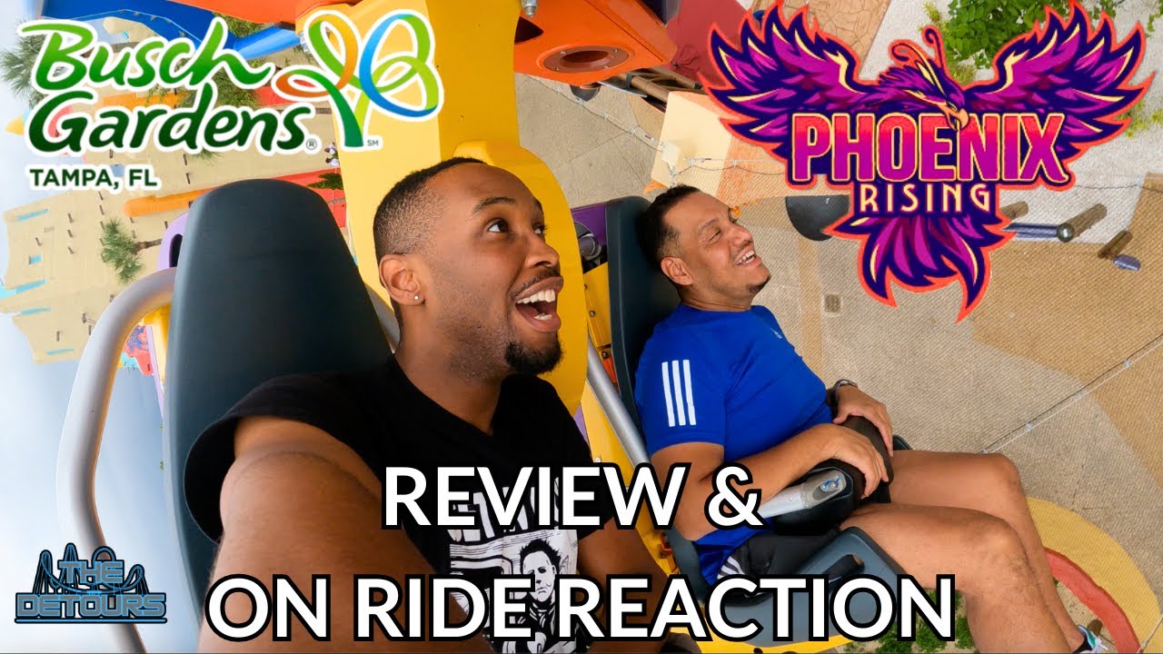 NEW Phoenix Rising On Ride Reaction & Review | Busch Gardens Tampa 2024 ...