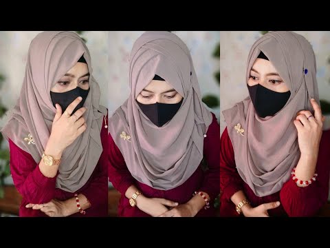 Stylish Hijab 🥰 | Cute And Beautiful Hijab Styles | Criss Cross Hijab Tutorial With Scarf |