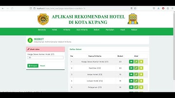 SPK Pemilihan Hotel Metode SAW Berbasis Web