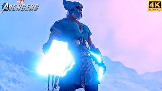 1,000,000 B.C. Thor Skin Gameplay - Marvel's Avengers Game (4K 60FPS)