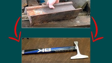 Making Axe using Railroad Track  HandMade