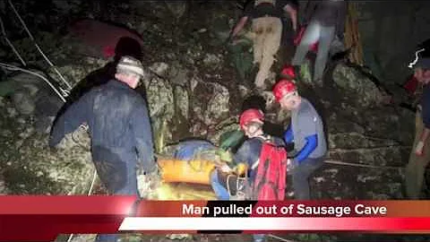 Man pulled out of Sausage Cave in dramatic rescue