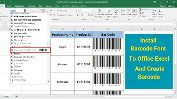 Install Barcode Font To Office Excel | Create A Barcode Step By Step Full Video