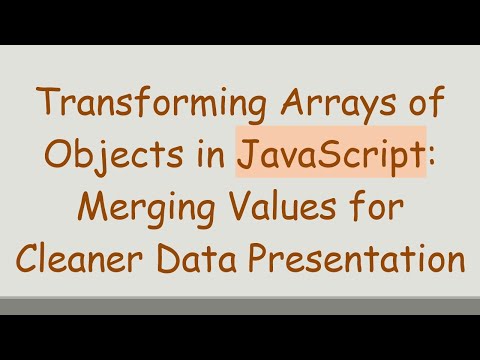 Transforming Arrays of