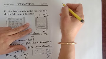 Relation between polarisation vector and net electric field indide Dielectric.  Unit 1 electrostatic