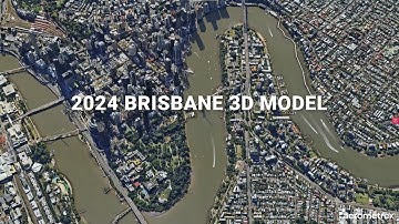 Video Flythrough of Brisbane 3D Mesh Model created by Aerometrex and captured in 2024