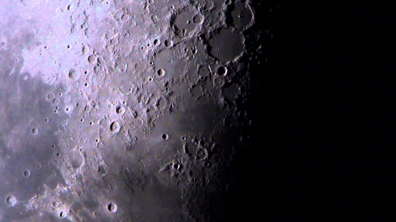 First Quarter Moon at 150X in RealTime YouTube