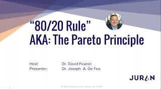 The 80/20 Rule AKA  ​The Pareto Principle