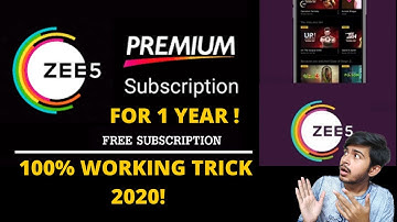 zee 5 Premium Account Free Subscription for 1 Year | 2020 Trick!
