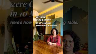 Last Minute Dining Table Setup | 10 Minute Table Decor Idea#hosting #homestyling #urbanspace #shorts