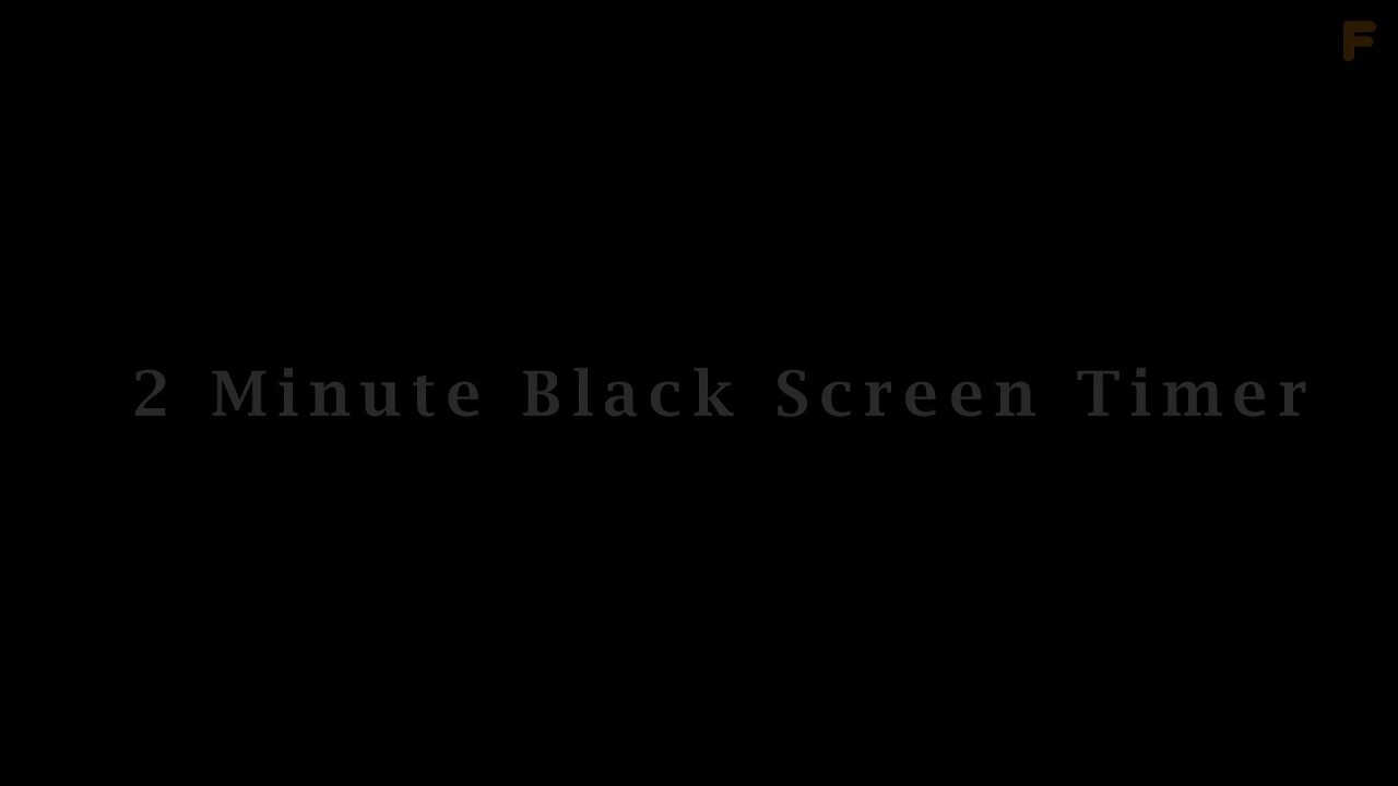 2 Minute Black Screen Timer – Silent Countdown - YouTube