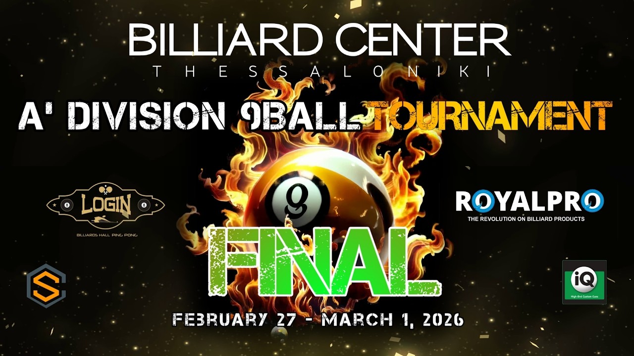 A’ Division 9Ball Tournament | Feb.27-Mar.1, 2026 | Table 1 - Day 3