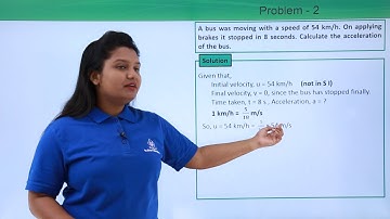Class 9th – Velocity - Time Relation Problem – 2 | Motion | Tutorials Point
