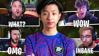 VALORANT PROS \& STREAMERS REACTS TO PRX F0RSAKEN INSANE PLAYS