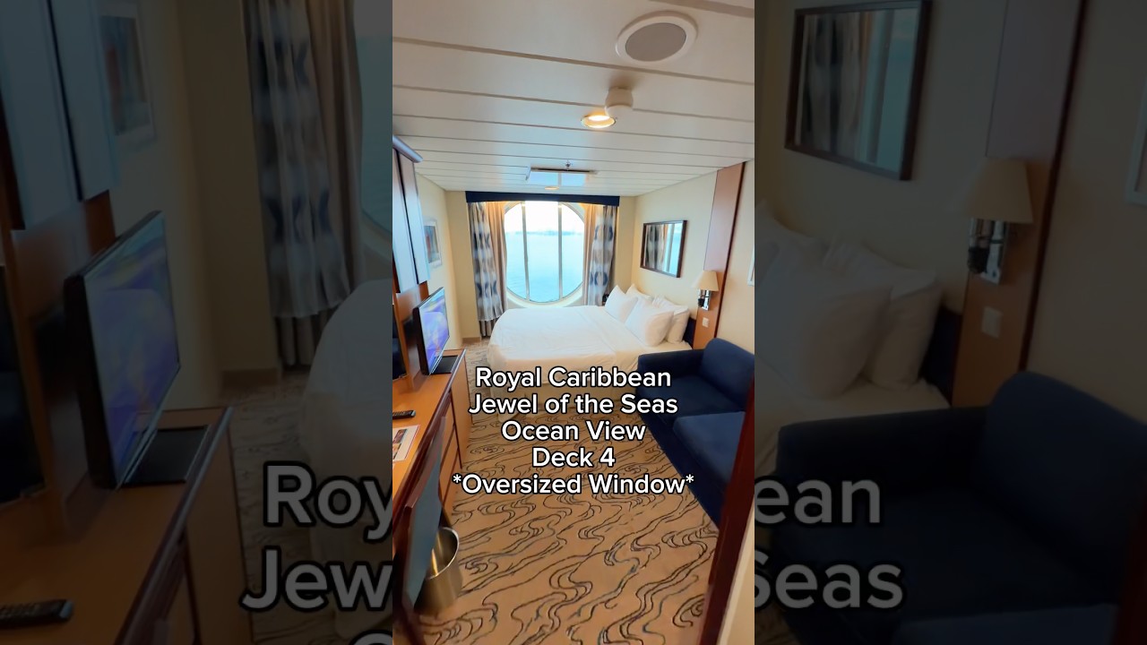 Ocean View 4586 Royal Caribbean Jewel of the Seas! Giant window! #cruise #royalcaribbean #stateroom