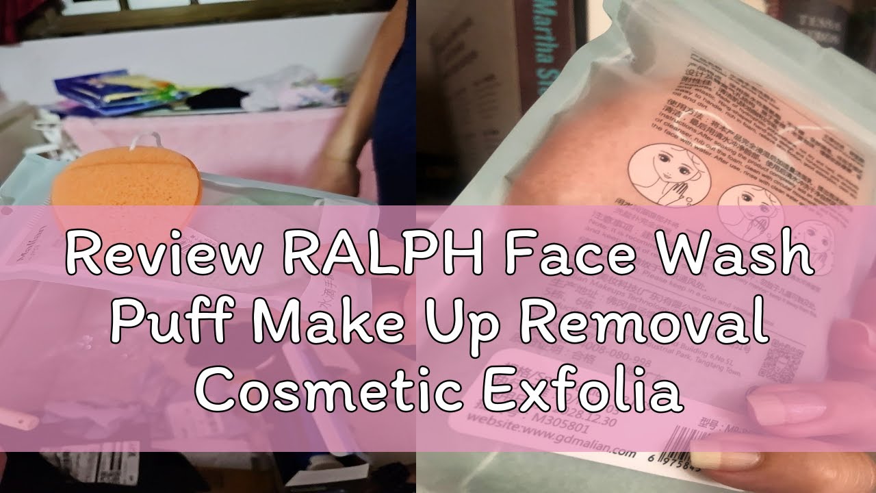 Review RALPH Face Wash Puff Make Up Removal Cosmetic Exfoliating Sponge Cleaner Pads Face Cleansing