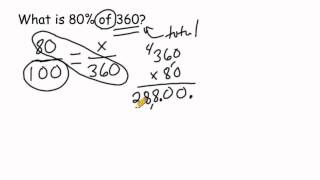 Setting Up A Proportion To Solve Percentage Problems