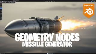 Epic Procedural Missile Generator Blender Geometry Nodes
