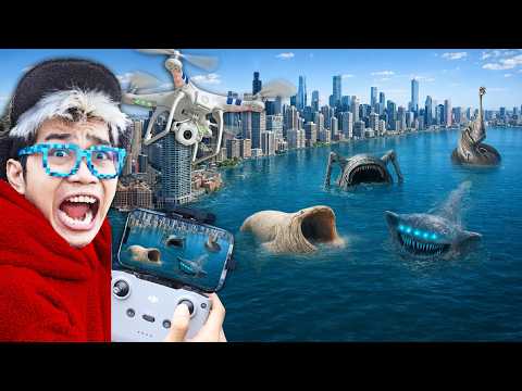 DRONE MENEMUKAN SEA EATER vs BLOOP vs EL GRAN MAJA di KEHIDUPAN NYATA! WARGA PANIK! (drone diserang)