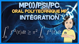 [MP(I)] Intégration - oral corrigé Polytechnique MP (inégalité de Wirtinger)