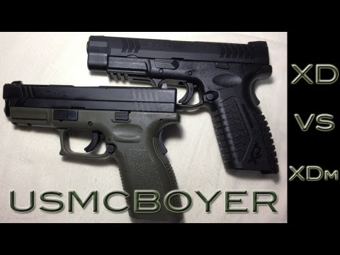 Video: Rozdíl Mezi Ručními Pistolemi XD A XDM Polymer