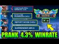 PRANK TOP 1 CHOU 4.3% WINRATE | SAVAGE 36 KILLS !!! TEAM AUTO TOXIC