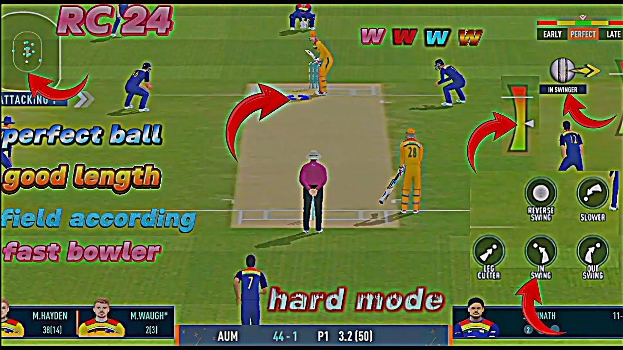 Real cricket 24 - Bowling Tips 💯💫 How to wickets in real cricket 24 # ...