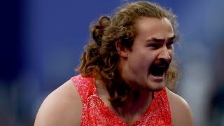 Ethan Katzberg from Canada won gold medal in hammer throwing at #olympicgames #canada #sports
