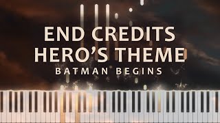 BATMAN BEGINS: End Credits/Hero's Theme - Hans Zimmer & James Newton Howard (Piano Solo + Tutorial)