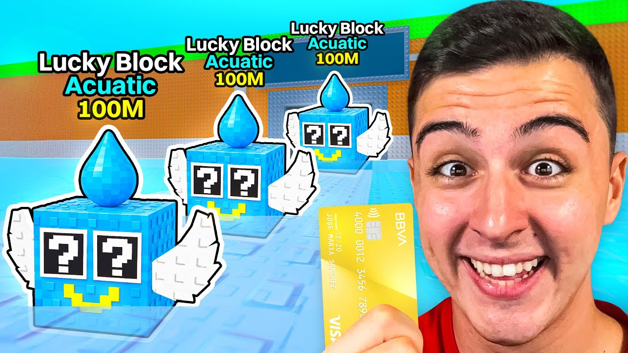 COMPRÉ LUCKY BLOCKS ACUÁTICOS en ROBA UN BRAINROT 😱💧 Roblox