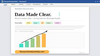 Research Analysis Help | Expert Data Analysis & Research Support