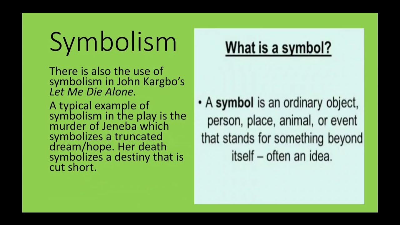 SS 1 The Dramatic Technique(s) of John K. Kargbo's LET ME DIE ALONE