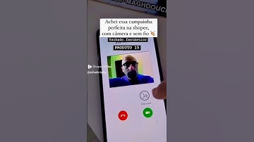 Campainha Com Câmera Vídeo Porteiro Sem Fio Wi-Fi HD Smart Home Vê Pelo Celular Recarregável